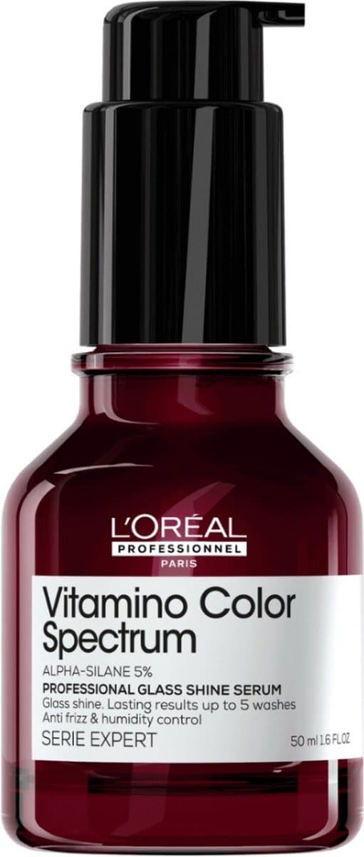 L’Oréal Professionnel Glass Shine Serum - Beschermt tegen UV-stralen, frizz en hitte - Glanzend haar - Vitamino Color Spectrum - 50 ml