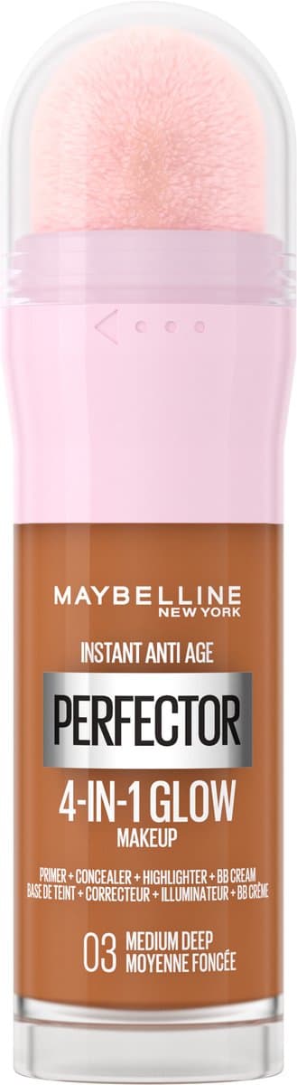 Maybelline New York Instant Anti-Age Perfector 4-in-1 Glow - Medium Deep - Primer, Concealer, Highlighter en BB-Cream in één - 20 ml