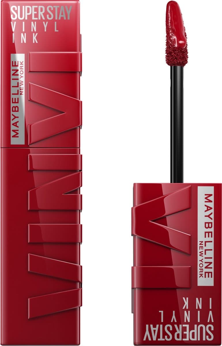 Maybelline New York - SuperStay Vinyl Ink Lipstick - 10 Lippy - Rood - Langhoudende Lippenstift - 4,2 ml
