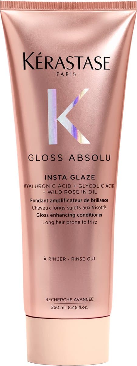 Kérastase Gloss Absolu Insta Glaze Conditioner - Verzachtende Anti-Frizz en Ontwarrende Verzorging voor Lang, Pluizig Haar - Met Hyaluronzuur - 250ml
