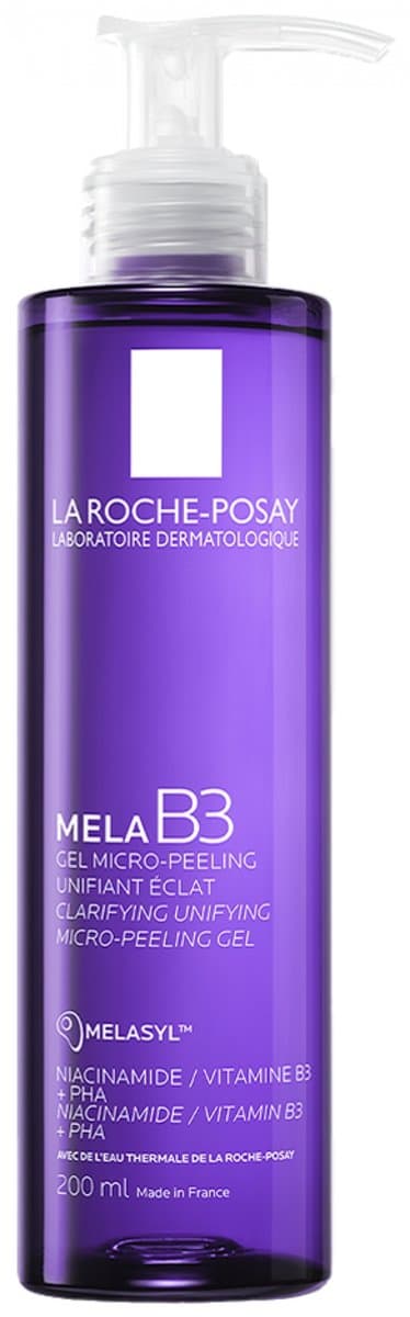 La Roche-Posay Mela B3 Micro-Peeling Gel Reiniger - tegen Pigmentvlekken - met Melasyl en Niacinamide - geschikt voor een Gevoelige Huid - 200ml