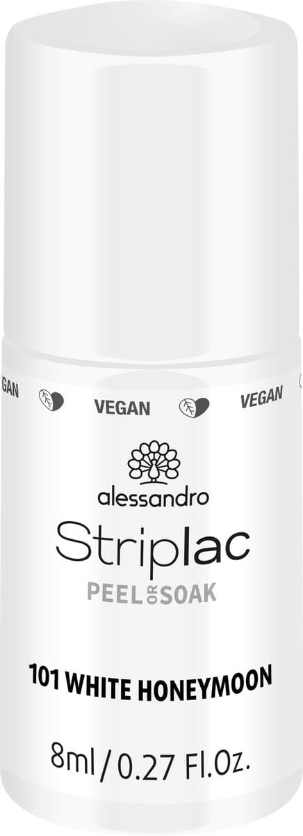 Alessandro Striplac Peel or Soak | 101 - White Honeymoon | Nagellak 8ml - 101 White Honeymoon