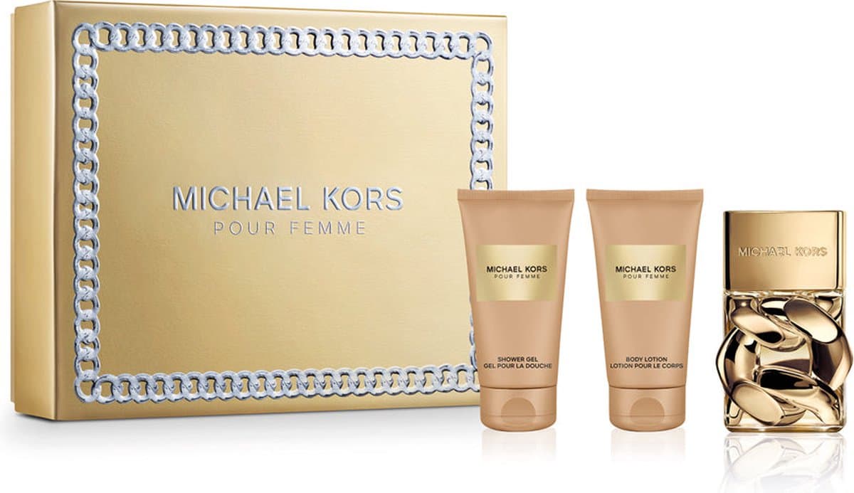 Michael Kors pour Femme Giftset - 50 ml eau de parfum spray + 50 ml showergel + 50 ml bodylotion - cadeauset voor dames