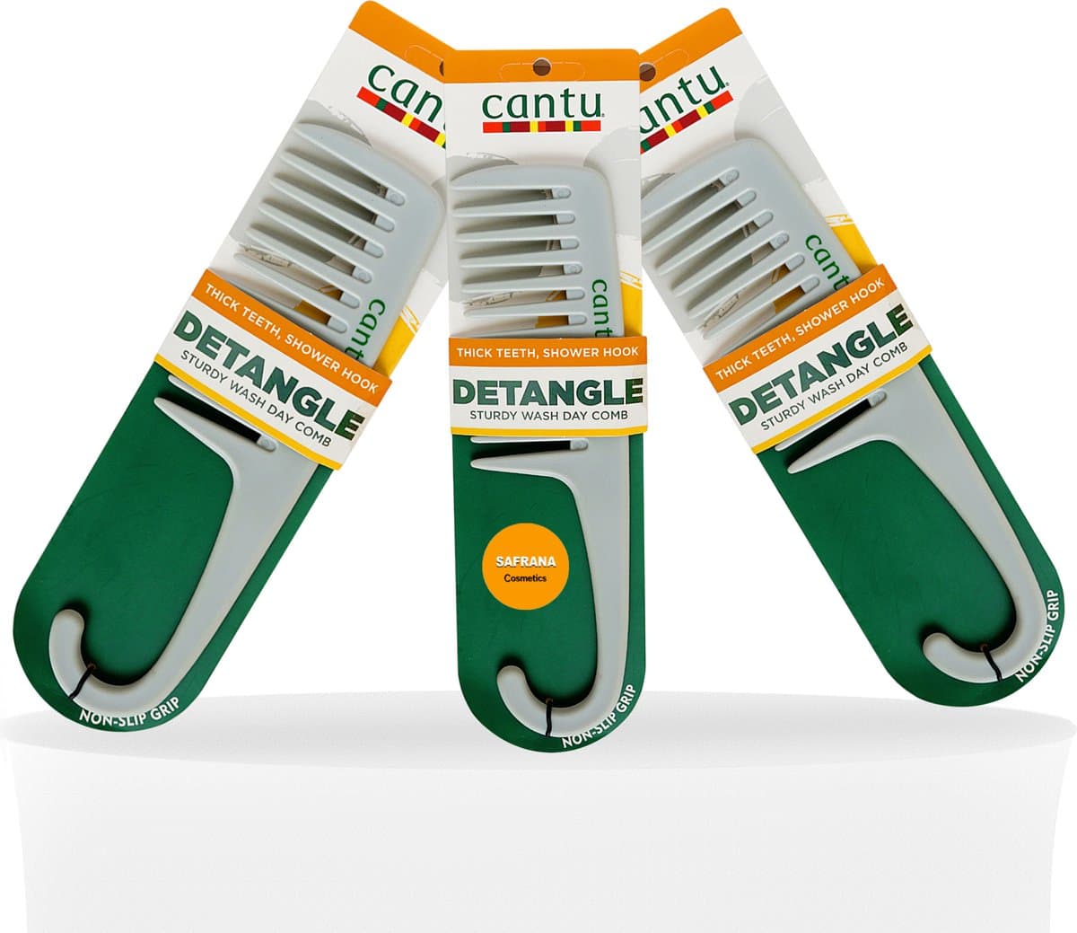 Cantu Sturdy Detangle Comb Thick Teeth Shower Hook - Kam - Anti-haar klit