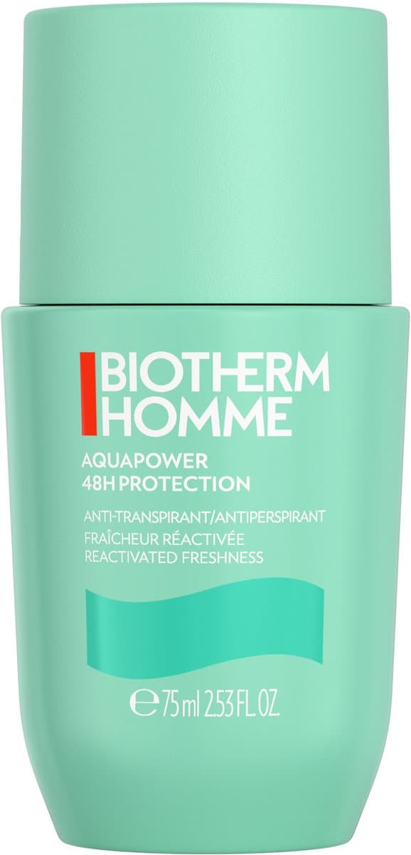 Biotherm Homme Aquapower Deodorant - Roll-on Deodorant - 48H Anti-Transpirant - Deodorant voor Mannen - 75ml