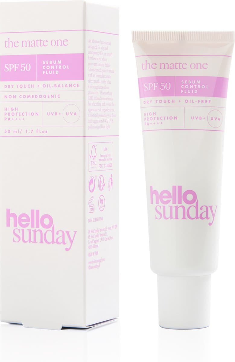 Hello Sunday The Matte One Serum Control Fluid Spf50 50 Ml