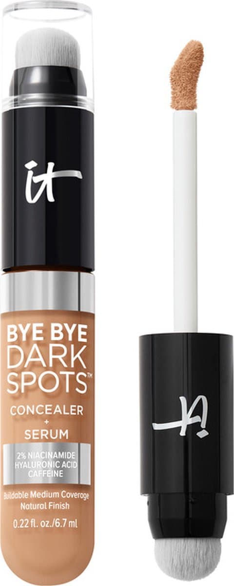 IT Cosmetics Bye Bye Dark Spots Concealer - Dekkende concealer - Super Bright Serum met 2% niacinamide, hyaluronzuur en cafeïne - Tegen...