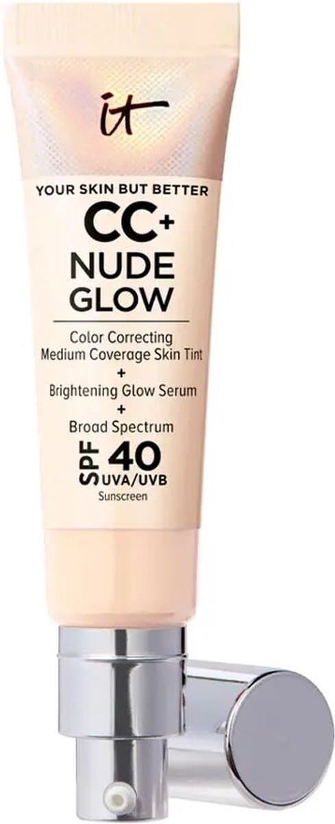 IT Cosmetics Your Skin But Better CC+ Nude Glow SPF40 Foundation - Lichte Textuur - Glow Serum met 2% Niacinamide, Hyaluronzuur, Groene thee-extract...