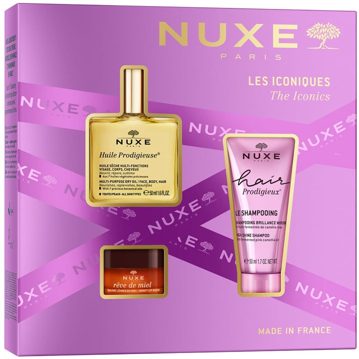 Nuxe Les Iconiques – Cadeauset – Huidverzorging – Olie & Crème – 3 Delig