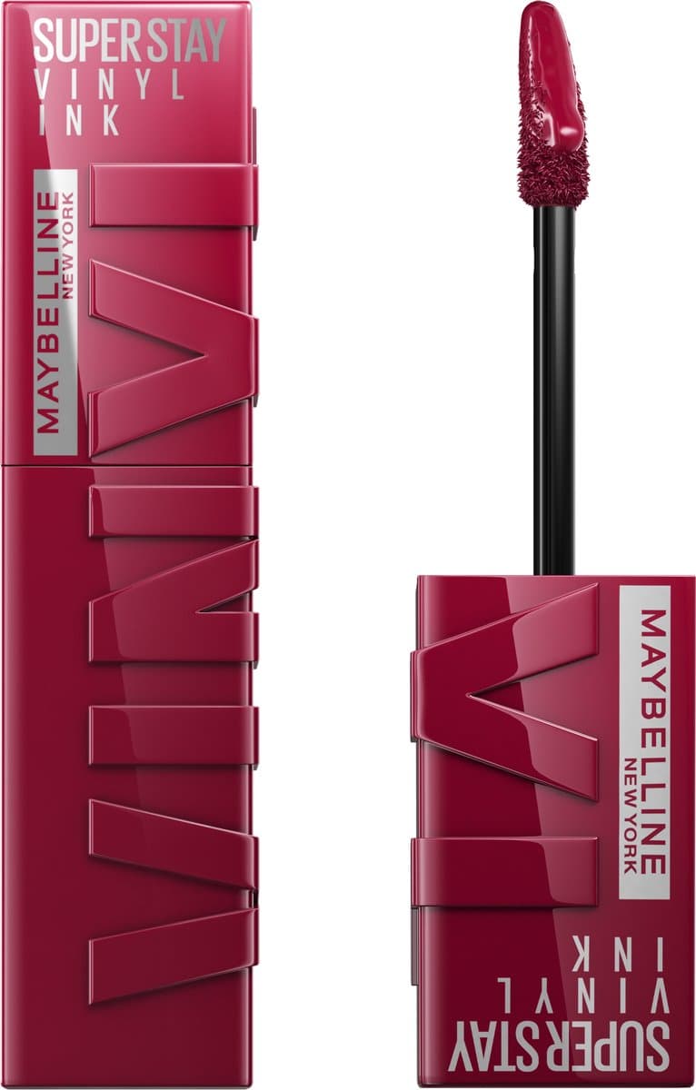 Maybelline New York - SuperStay Vinyl Ink Lipstick - 30 Unrivaled - Rood - Langhoudende Lippenstift - 4,2 ml