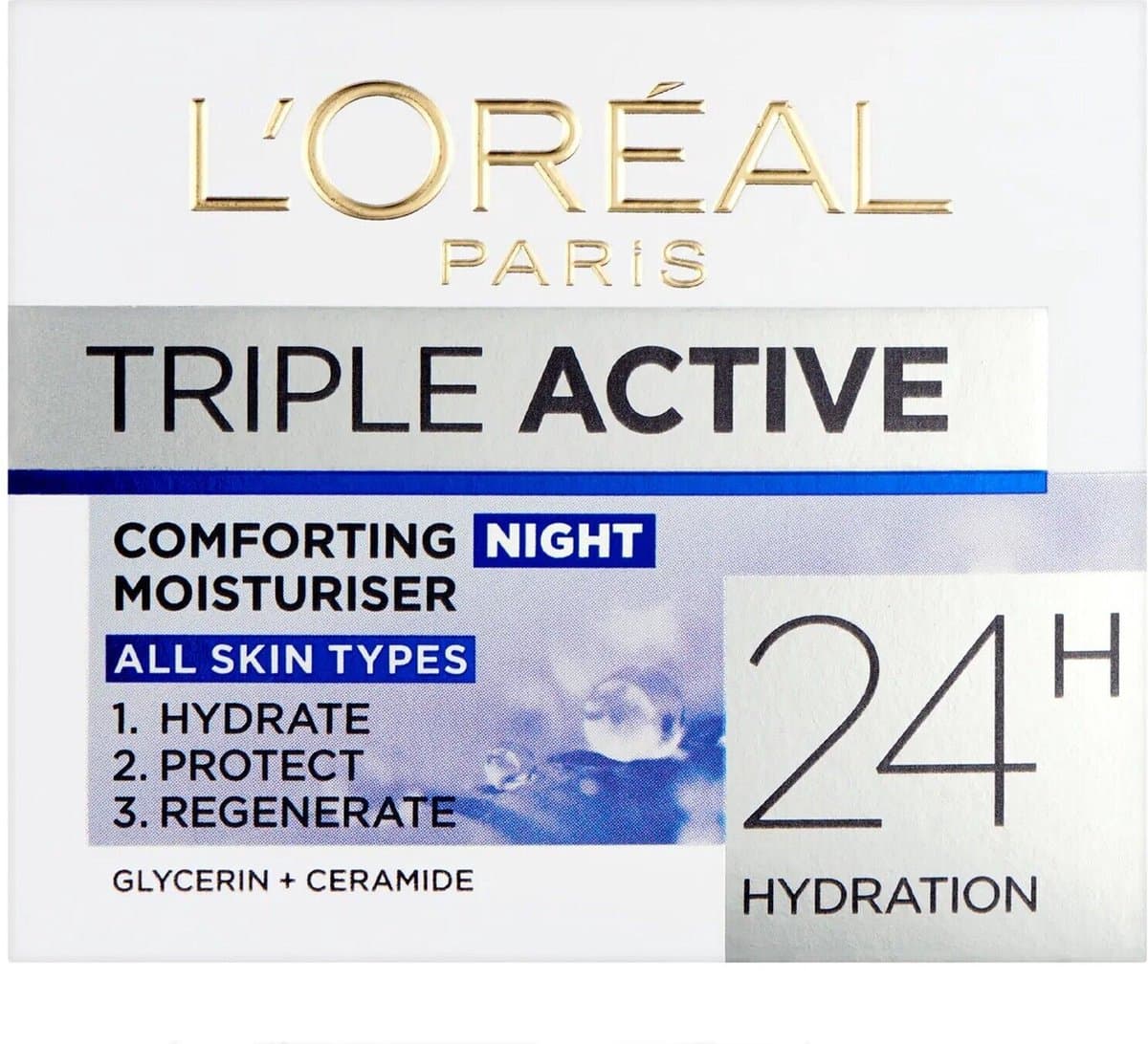 L' Oreal Paris Triple Active Comforting Moisturiser NIGHT Cream 50ml