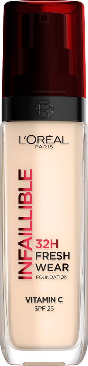 L’Oréal Paris Infaillible 32HR Fresh Wear Foundation - 10 - Langhoudende Foundation met SPF 25 en vitamine C - 30ML