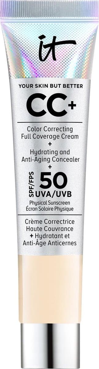 IT Cosmetics Your Skin But Better CC+ Crème SPF50+ 12ml - Hydraterend - Hoge Dekking & Satijnen Finish - Fair - Travel Size