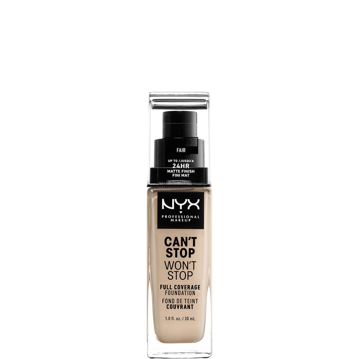NYX Professional Makeup Can't Stop Won't Stop 24 Hour Foundation (Verschillende Tinten) - Fair