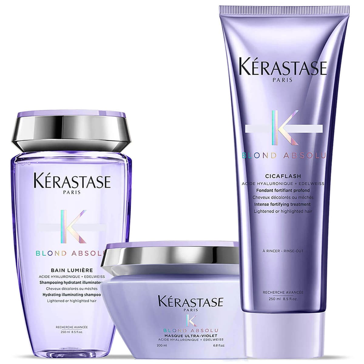 Kérastase Blond Absolu Bain Lumiere Shampoo, Treatment and Masque Trio