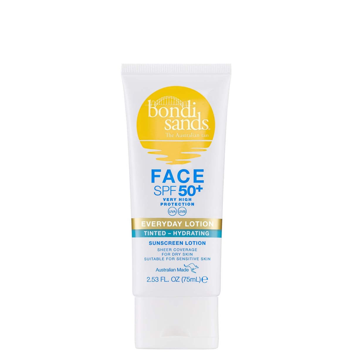 Bondi Sands SPF 50+ Geurvrije 3 Star Hydraterende Getinte Gezichtslotion 75 ml