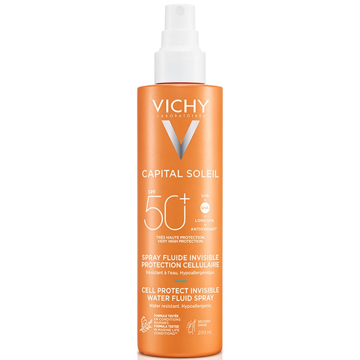 Vichy Capital Soleil Celbeschermende Onzichtbare Hoge UVA en UVB Zonbeschermingsspray SPF50+ 200 ml