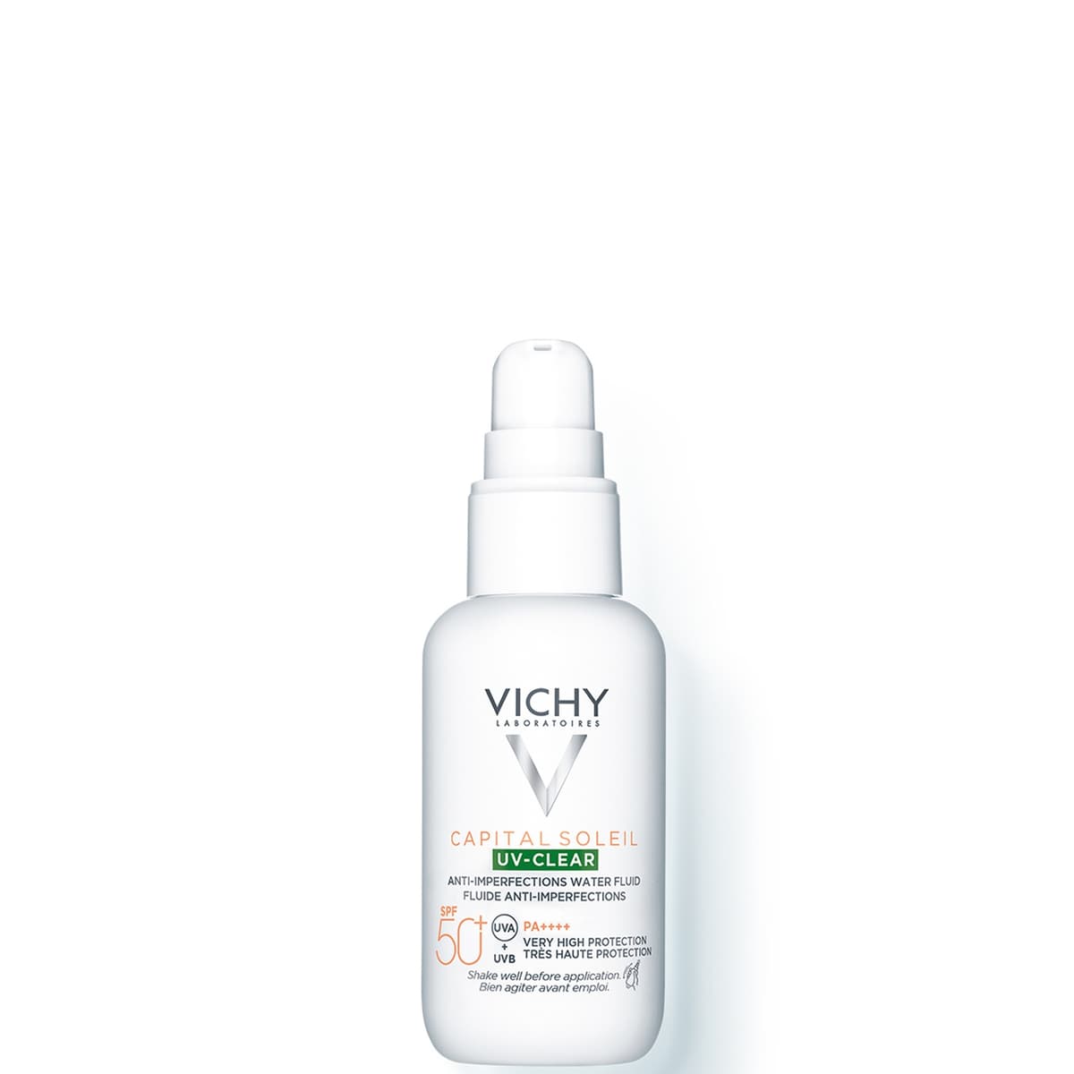 Vichy Capital Soleil UV-Transparante Dagelijkse Zonbescherming SPF50+ met Salicylzuur voor de Huid met Puistjes 40 ml