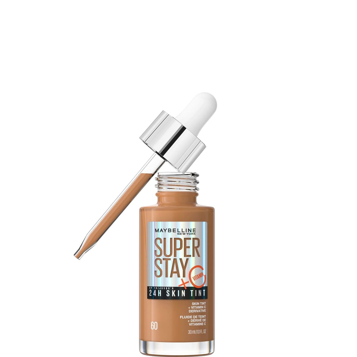 Maybelline Super Stay up to 24H Skin Tint Foundation + Vitamin C 30ml (Various Shades) - 60