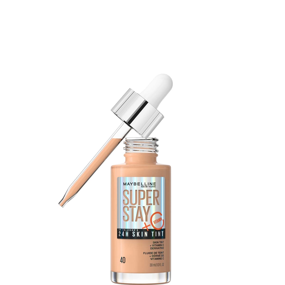 Maybelline Super Stay up to 24H Skin Tint Foundation + Vitamin C 30ml (Various Shades) - 40