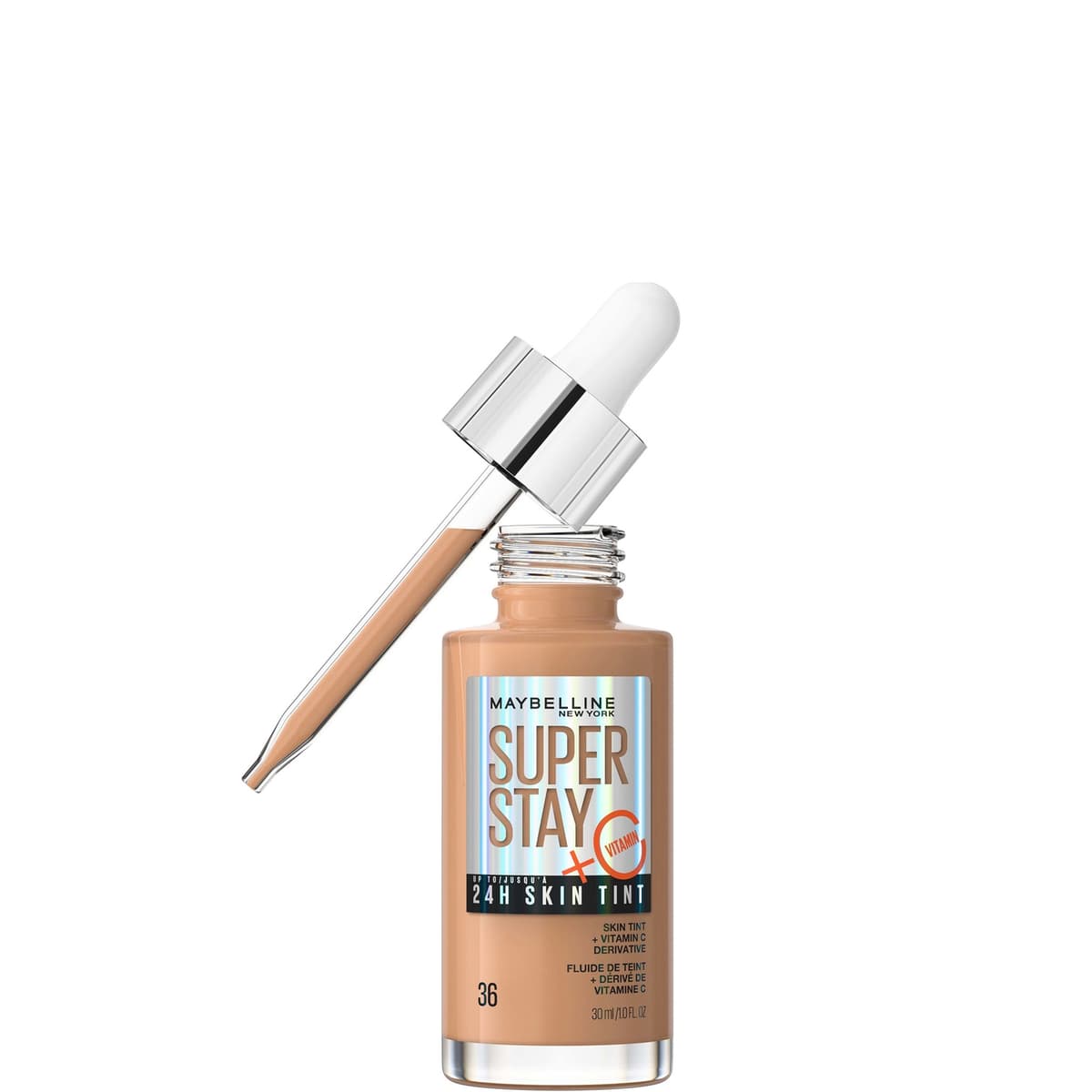 Maybelline Super Stay up to 24H Skin Tint Foundation + Vitamin C 30ml (Various Shades) - 36
