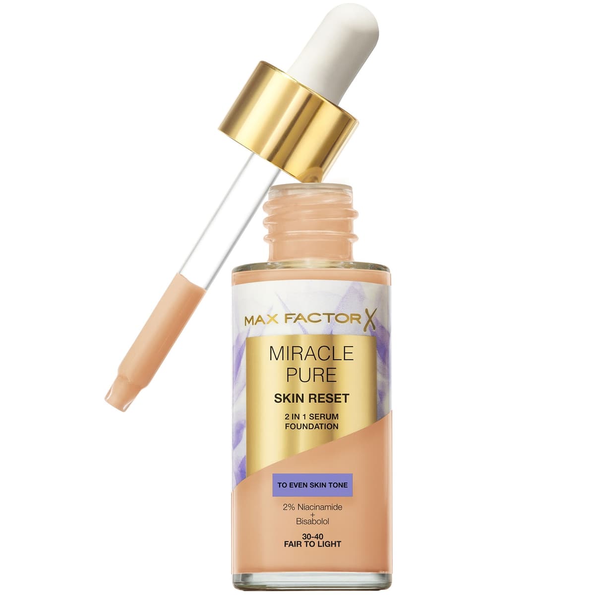 Max Factor Pure Skin Revival Serumfoundation 30 ml (Verschillende Tinten) - 30-40 Fair to Light